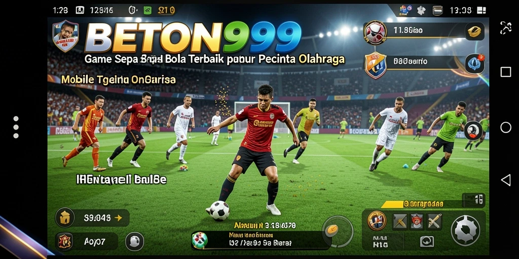 Tampilan gameplay menarik dari BETON999 dengan aksi sepak bola seru.