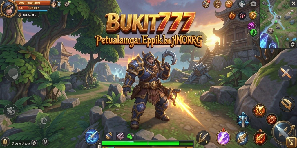 Tangkapan layar BUKIT777 menampilkan aksi seru dalam pertarungan MMORPG.