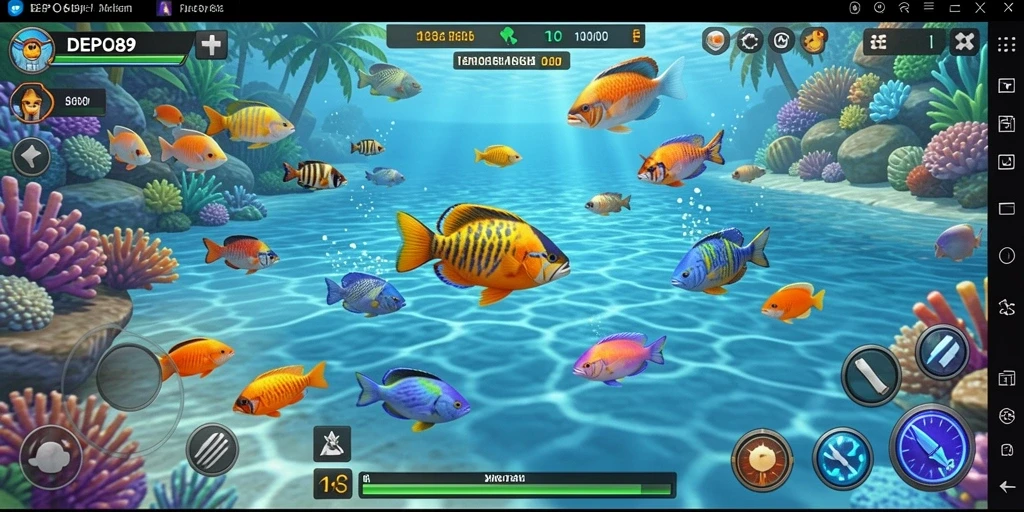 Gameplay menembak ikan yang seru dalam DEPO89.