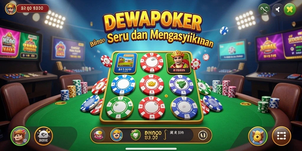 Gameplay seru Bingo di DEWAPOKER yang penuh warna.