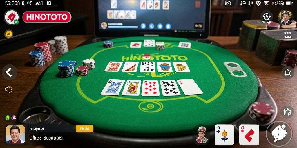 Screenshot gameplay HINOTOTO menampilkan kartu Gaple yang menarik.