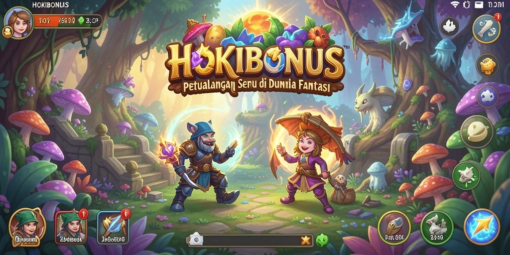 Gameplay HOKIBONUS yang menampilkan pertarungan dan eksplorasi yang mendebarkan.
