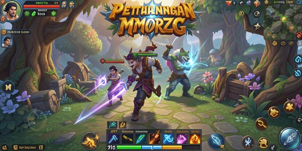Screenshot gameplay JOS77 menampilkan aksi seru dalam pertempuran MMORPG.