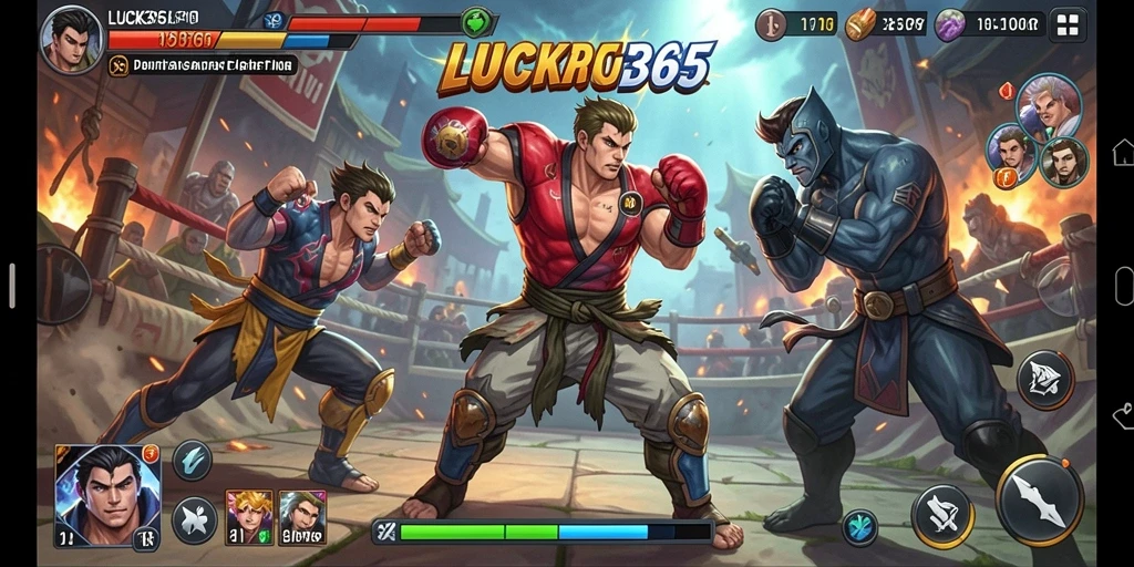 Gameplay LUCK365 menampilkan pertarungan yang seru dan mendebarkan.