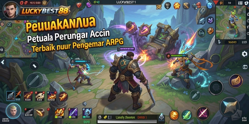 Screenshot menampilkan aksi seru dalam permainan ARPG LUCKYBEST88.