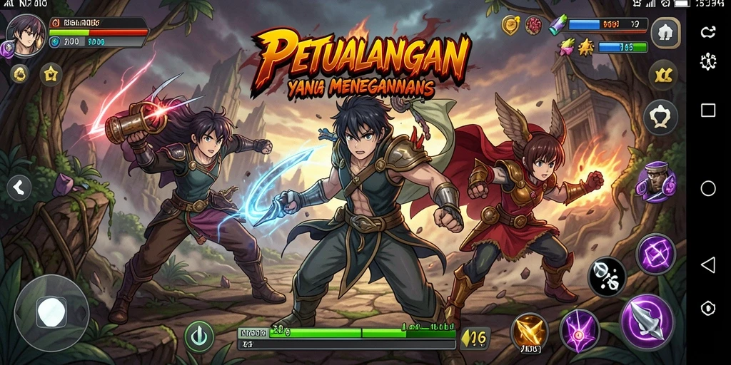 Screenshot gameplay N06 menampilkan karakter utama dalam pertempuran epik.