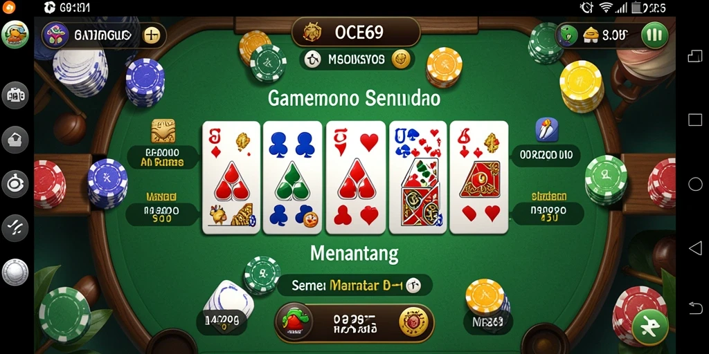 Screenshot gameplay OCE69 yang menampilkan suasana permainan Domino.