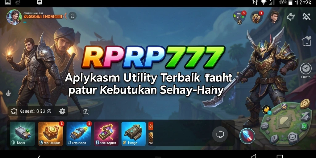 Tampilan aplikasi RPRP777 dengan fitur Utility yang menarik.