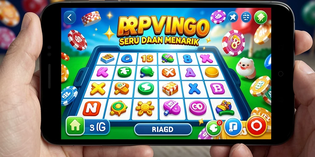 Screenshot gameplay RPVIP8 yang menampilkan suasana bingo yang meriah.