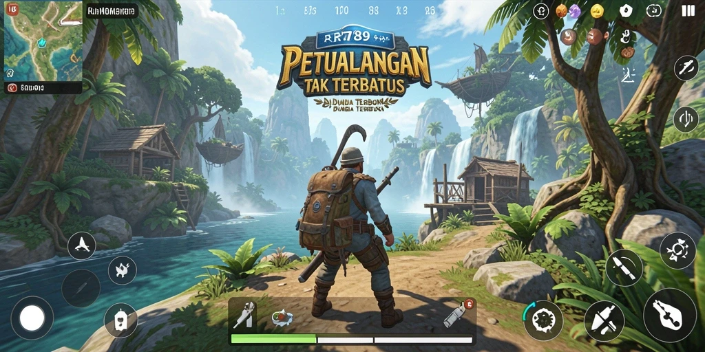 Tangkapan layar gameplay menampilkan petualangan epik di dunia terbuka.