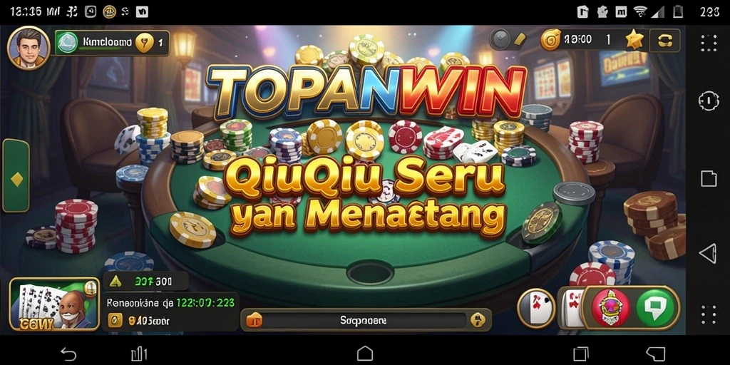 Tampilan gameplay seru QiuQiu di TOPANWIN.