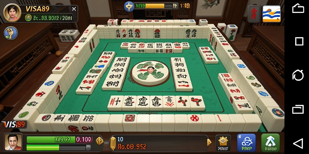 Screenshot gameplay <strong>VISA89</strong> menunjukkan keseruan permainan Mahjong yang menantang.