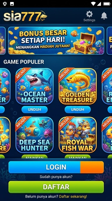 Antarmuka pengguna yang sederhana dari sia777 untuk kemudahan akses.